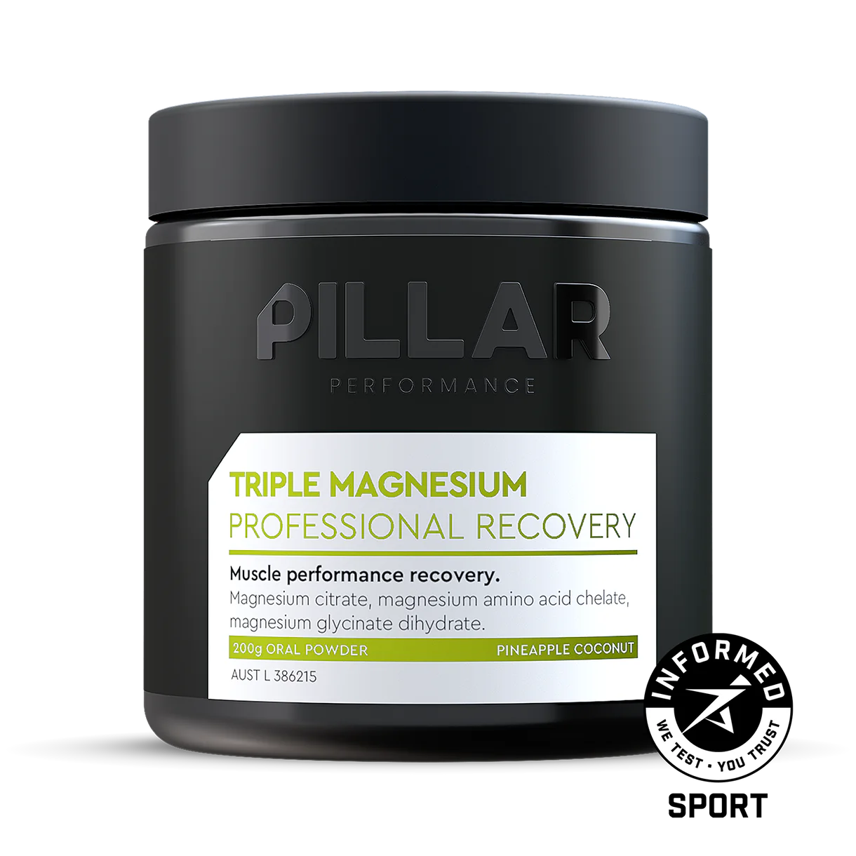 TRIPLE MAGNESIUM POWDER - Pineapple Coconut 200g jar