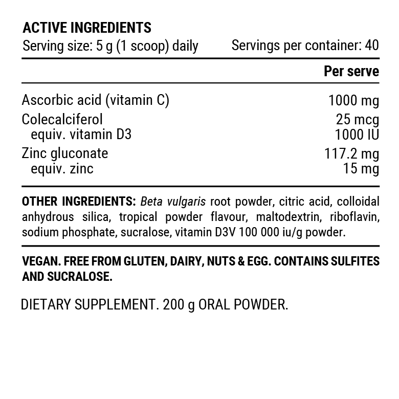 ULTRA IMMUNE C - Tropical 200g Jar