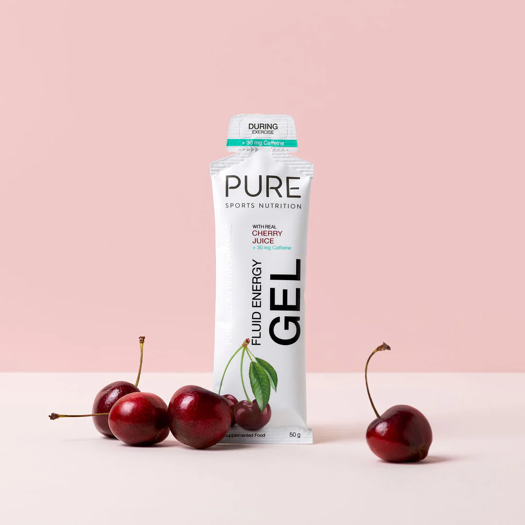 PURE Fluid Energy Gel - Cherry + Caffeine 50g