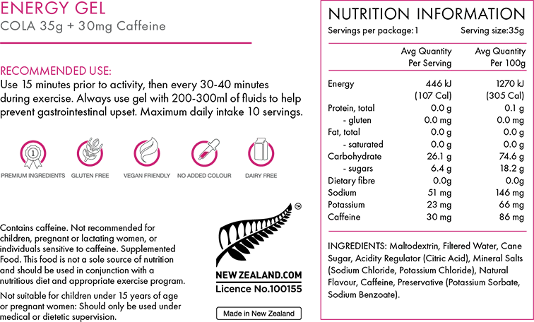 PEAKFUEL ENERGY GEL 35g - COLA