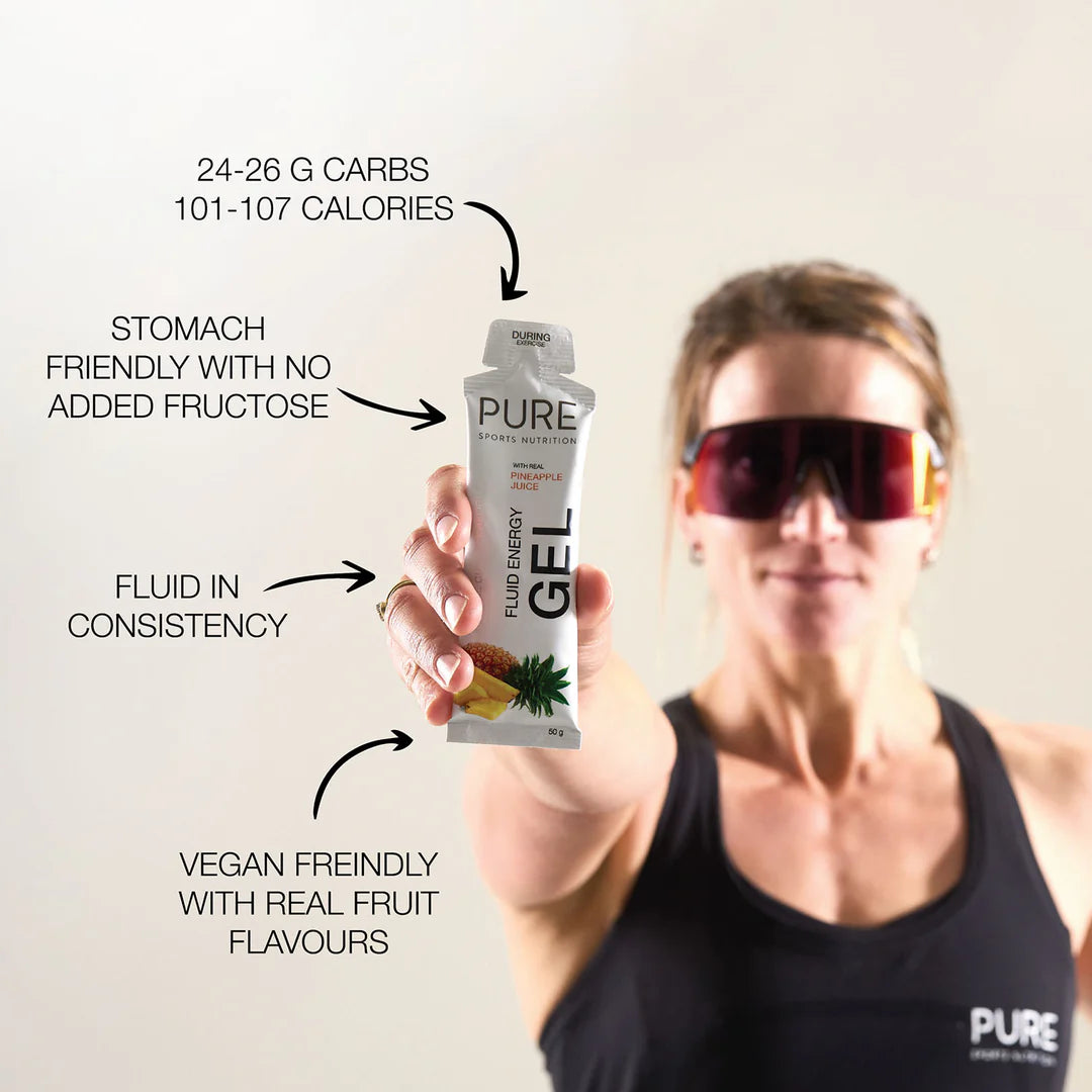 PURE Fluid Energy Gel - Raspberry + Caffeine